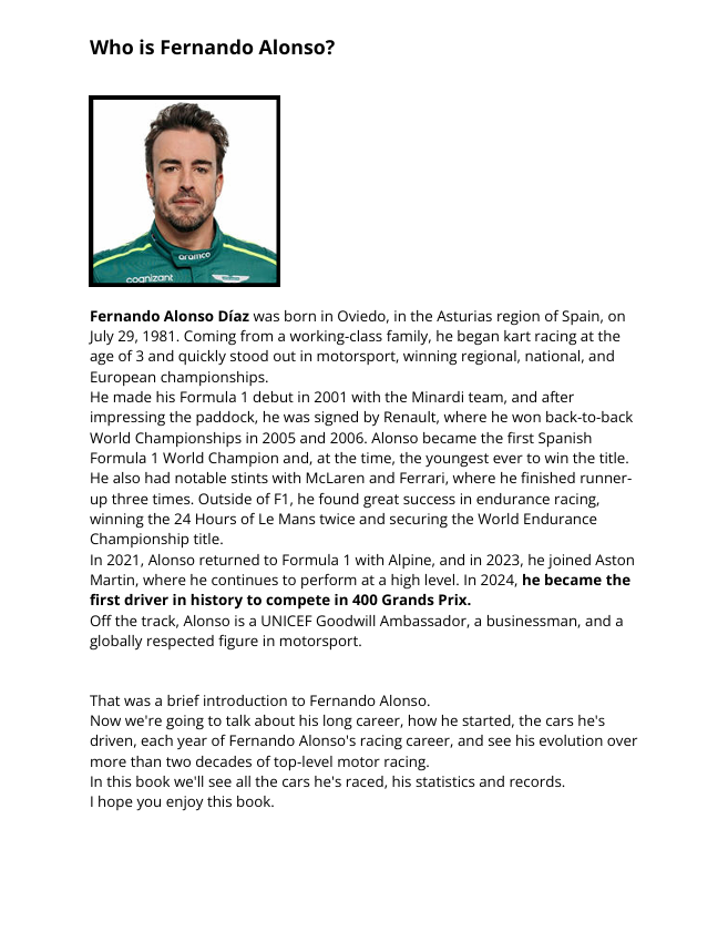 Fernando Alonso's career "The Prince of Asturias"