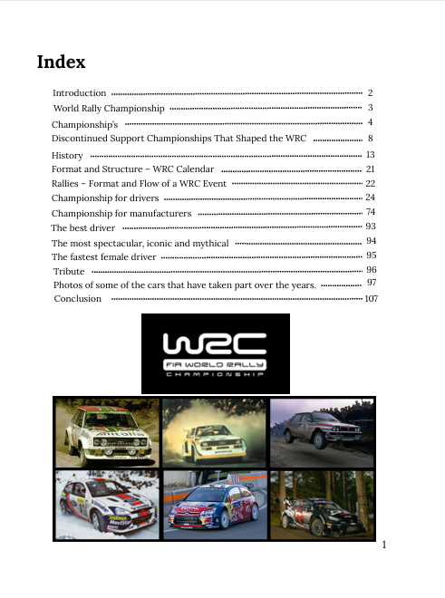 WORLD RALLY CHAMPIONSHIP - ALL DRIVERS' AND CONSTRUCTORS' CHAMPIONS