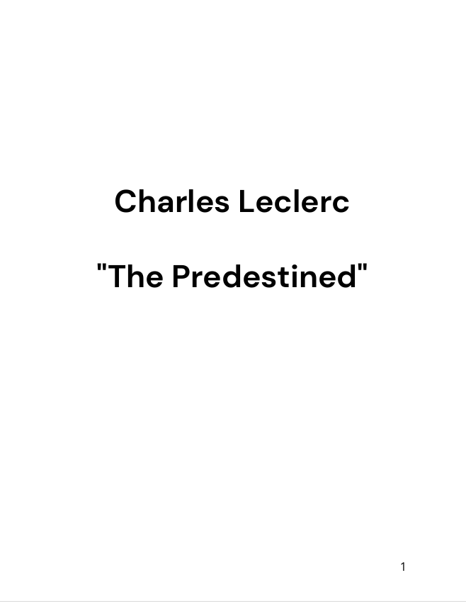 CHARLES  LECLERC  "The Predestined"