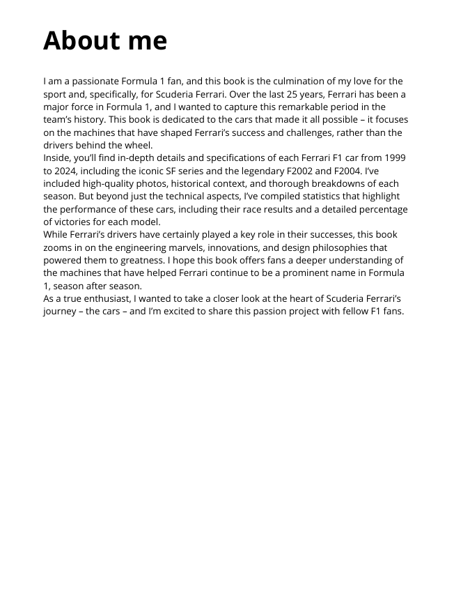 Scuderia Ferrari F1 2000 to 2005