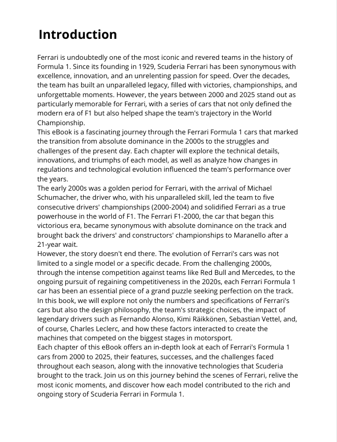 Scuderia Ferrari F1 2000 to 2005