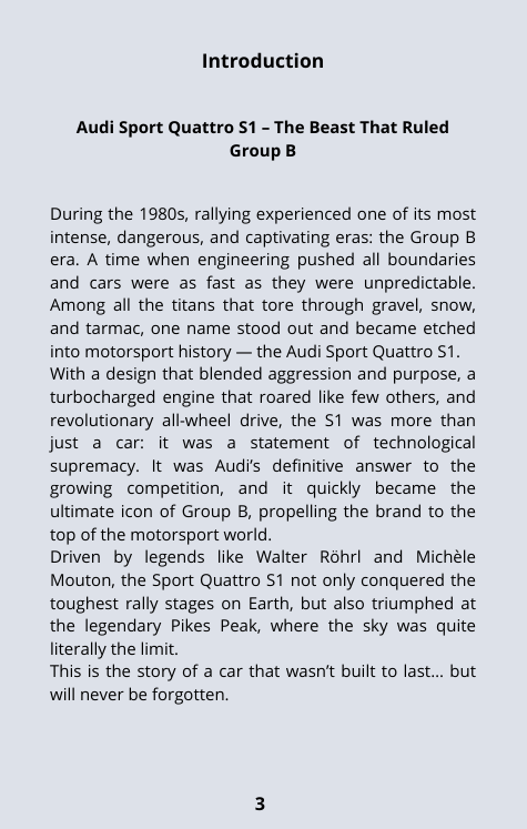Group B - Audi Sport quattro S1 - the monster