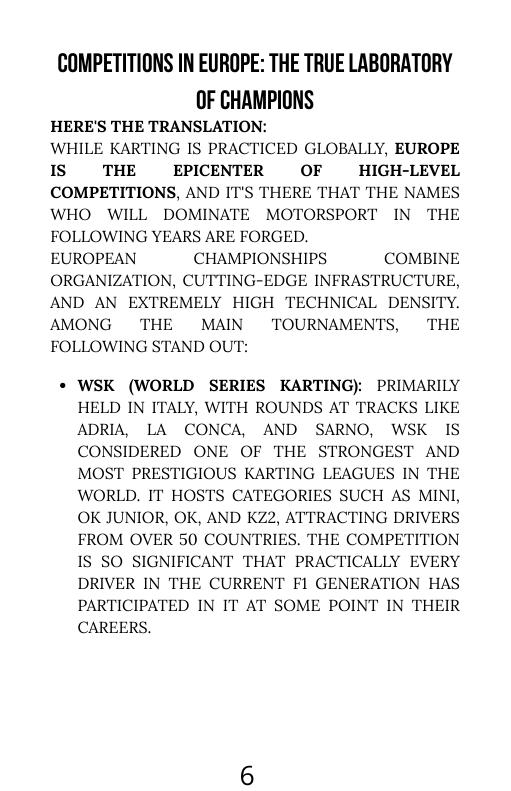 THE DREAM OF BECOMING AN F1 DRIVER