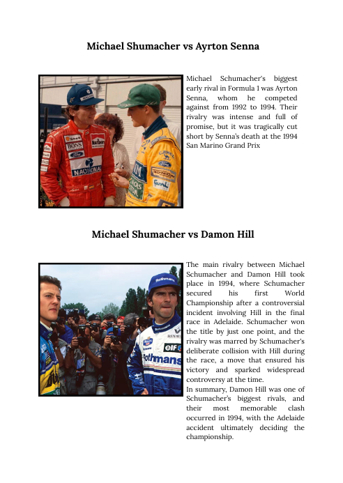 MICHAEL SCHUMACHER "THE LEGEND"