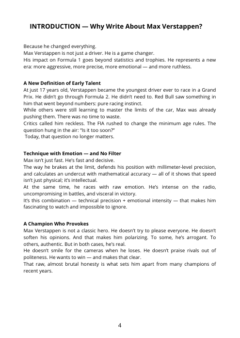 MAX VERSTAPPEN  "The Dutch Lion of Formula 1"